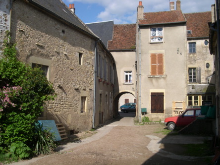 communal courtyard behind the house