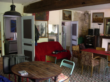 barroom and kitchen