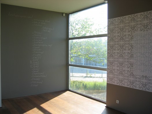 site map on black board and wallpaper in pavilion 5