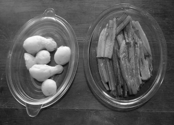 pommes de terre et blette  la vinaigrette