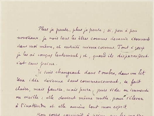Paul Valry handwriting Agathe